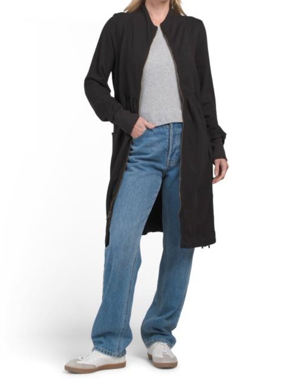 WEARABLES BY XCVI Funnel Neck Long Coat